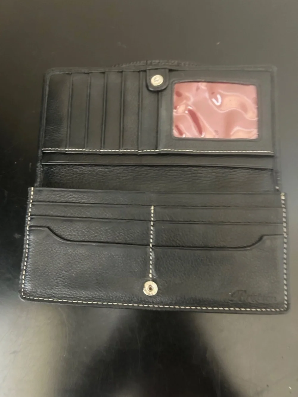 Brighton Heritage Black Leather Heart Wallet.